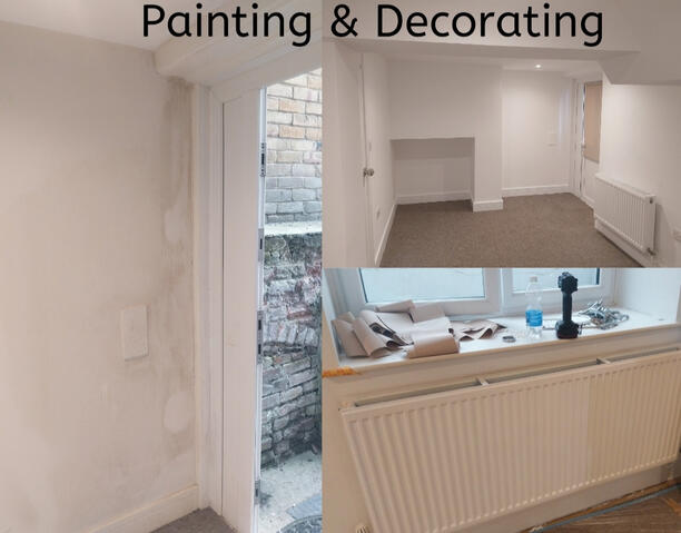 End‑of‑tenancy maintenance, including radiator painting and minor repairs for a landlord.
